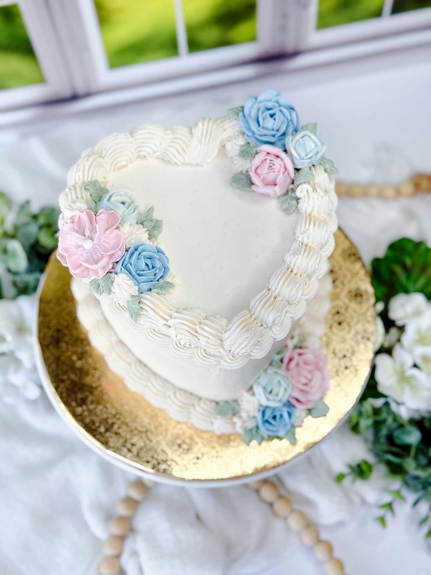 Floral Heart Cake