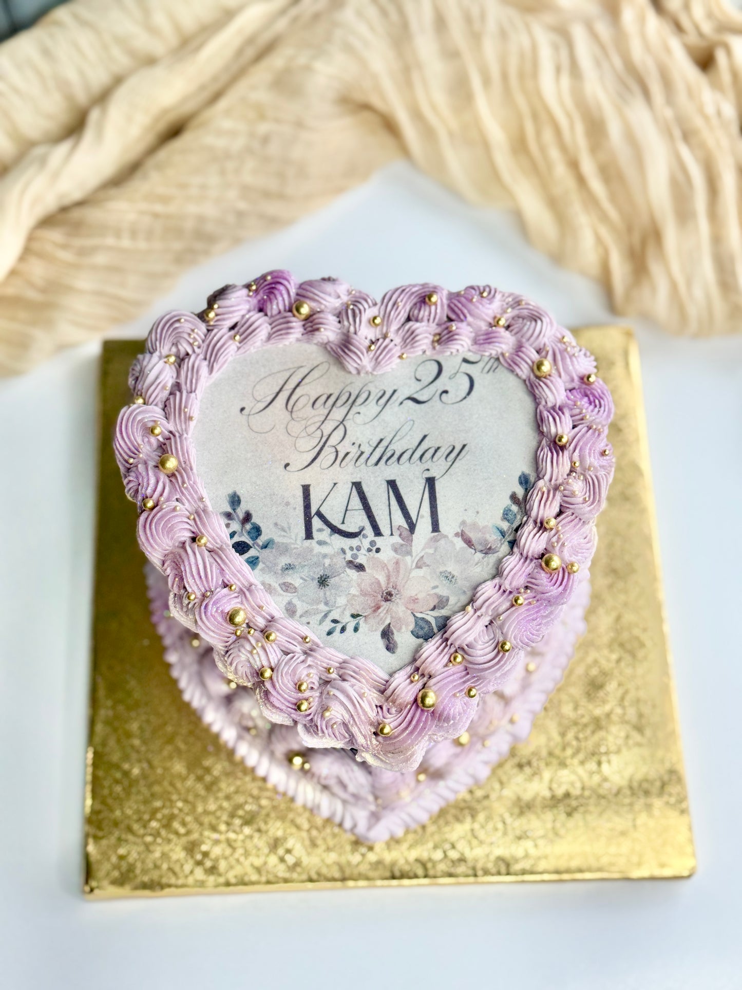Vintage Heart Cake
