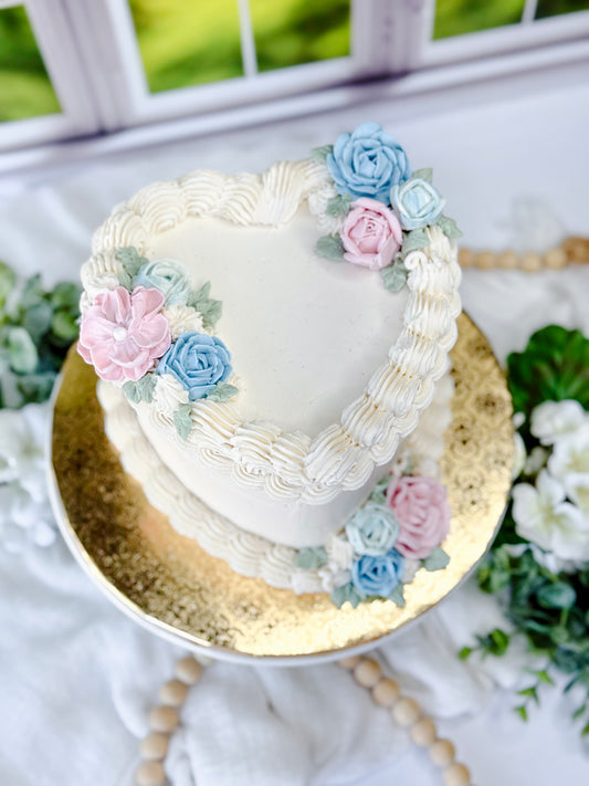 Floral Heart Cake