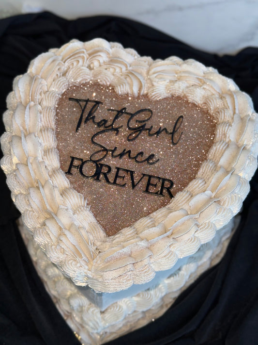 Glitter Heart Cake